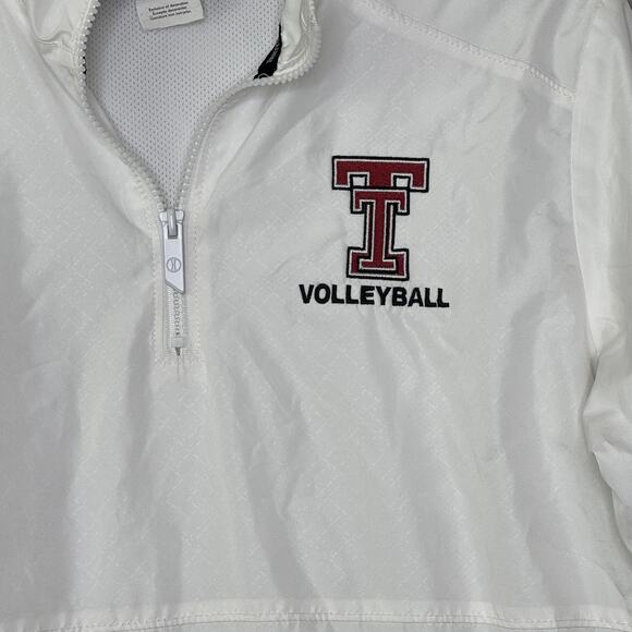 Texas Tech Holloway Volleyball Quarter Zip Pullover Jacket Womens Large White - Picture 4 of 11